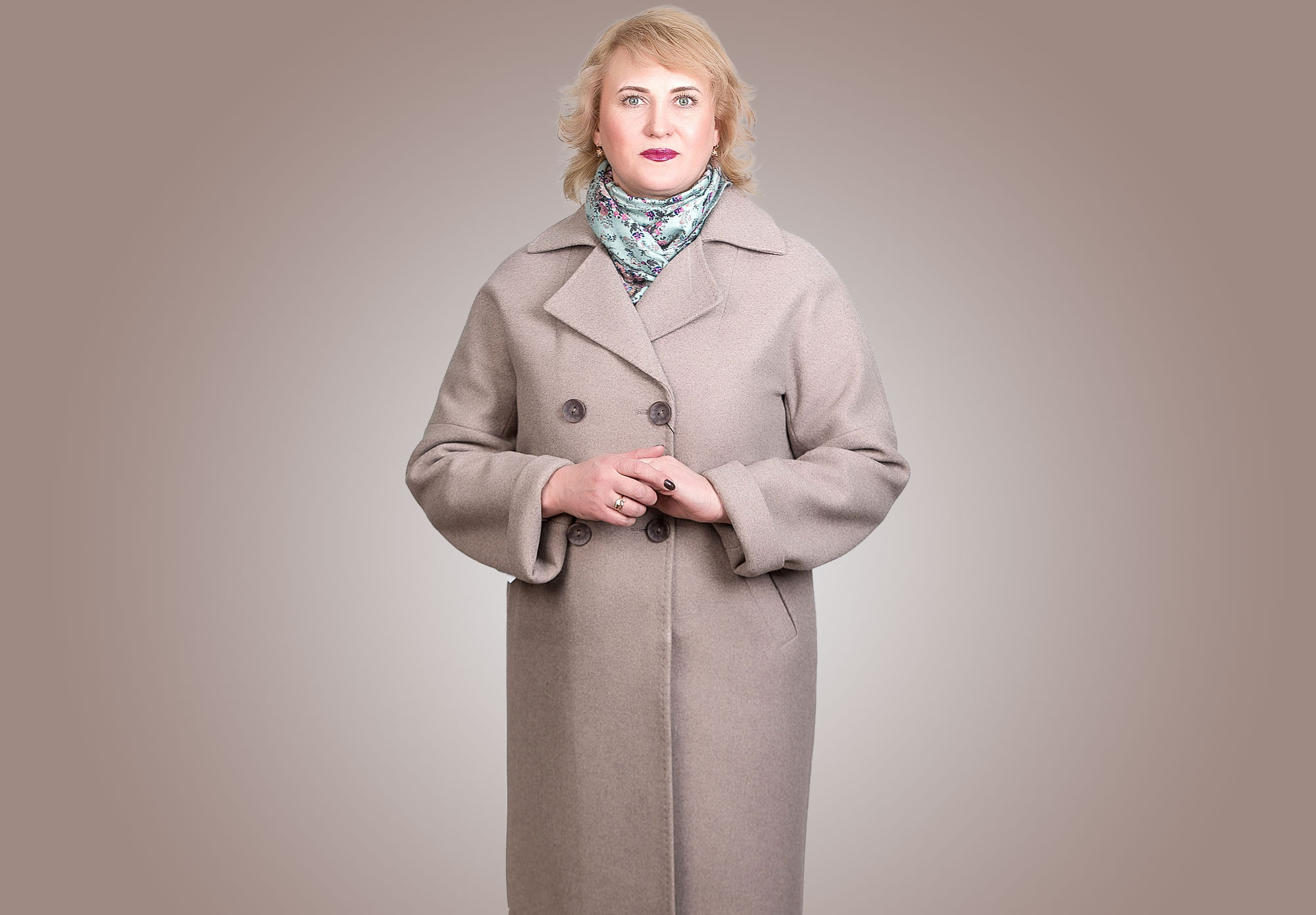 Зимнее пальто для пожилых женщин